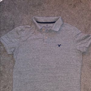 Grey collared AE t shirt